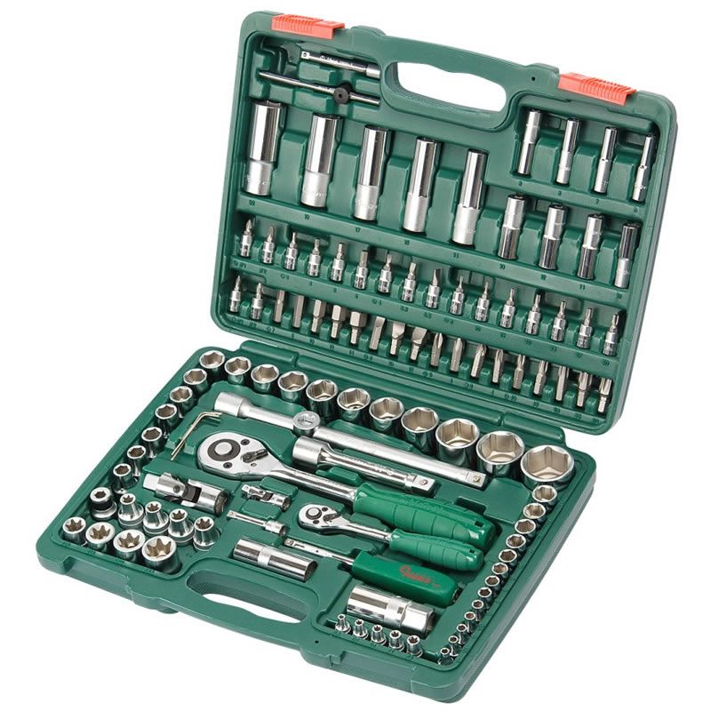 Socket Spanner Set with Ratchet Tool Set 108 Pieces + Case | Shop Today ...