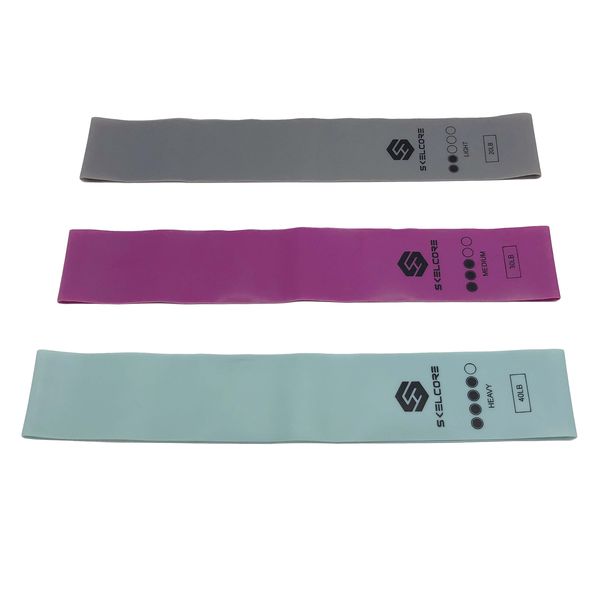 Skelcore 3 Pack Latex Resistance Loop Band Set
