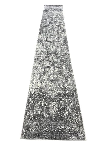 Modern Grey Turkish machine made Runner/Rug 500 x 80cm /5m