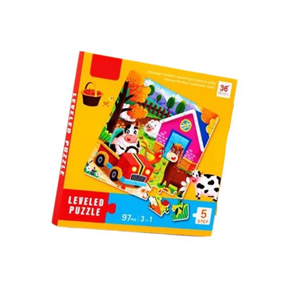 97 Piece Of 3 In 1 Leveled Children Puzzle Book