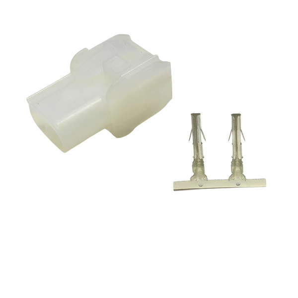 XY139-02F: 6.3mm 2-Way In-line Female Connector w/ Dual Release-Lock