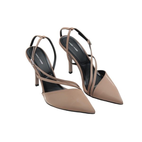 Missy Missi Beige Suede Pointed Toe Ankle Strap Heel | Shop Today. Get ...