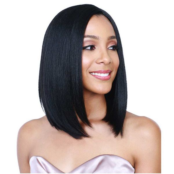 Women's Black Wig, Natural Short Hair