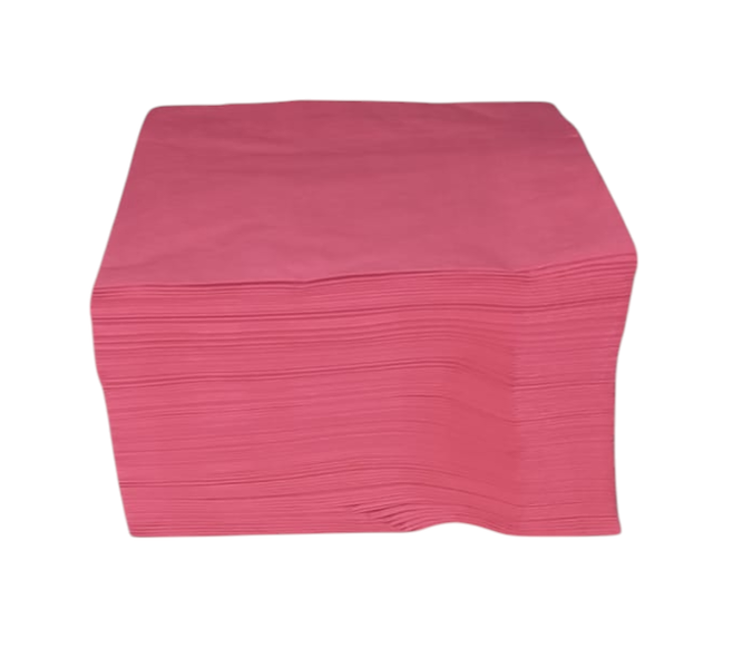 Paper 2 Ply Serviettes 100 Pack - Plain Red