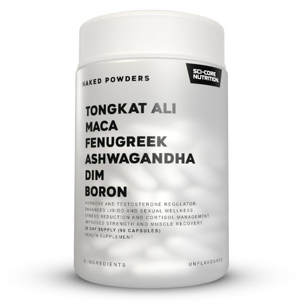 Tongkat Ali, Maca, Fenugreek, Ashwagandha, DIM, Boron - 90 Caps