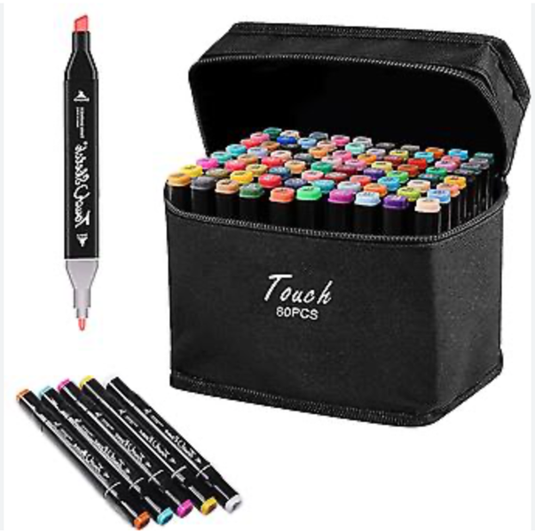 80 Pcs Double Headed Marker Set