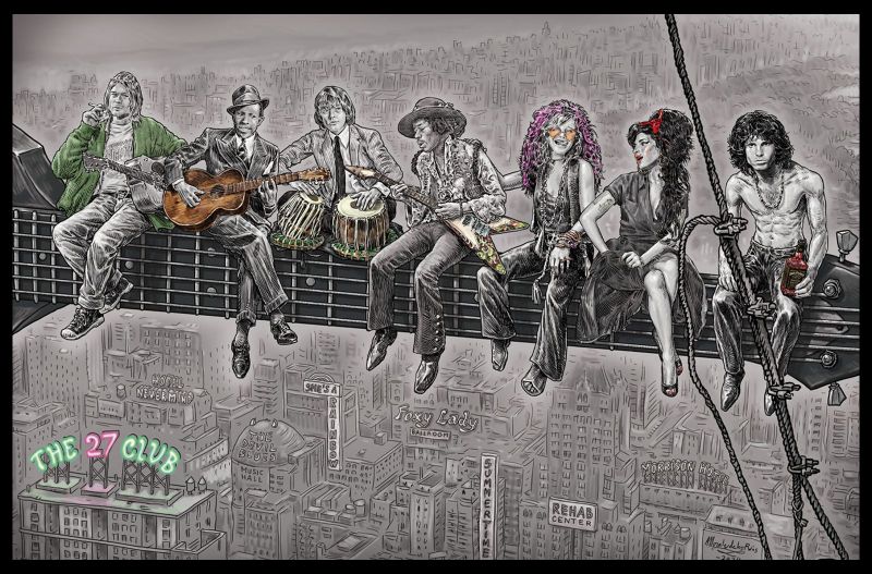 The 27 Club - On a Girder Poster with Black Frame