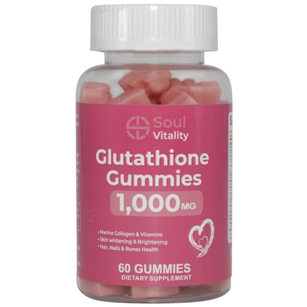 Soul Vitality Glutathione Gummies 1000mg - 60 Dietary Supplement Gummies