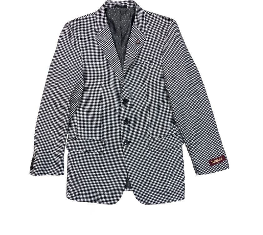 Navada - Mens Black/White Checked Button-up Blazer | Shop Today. Get it ...