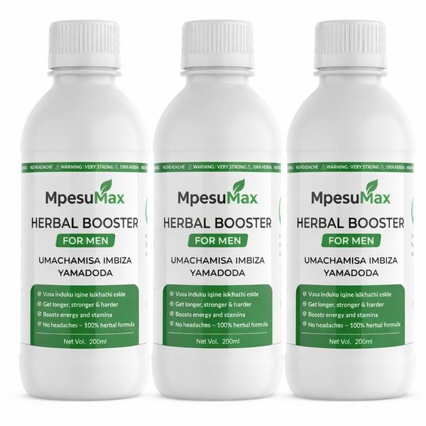 MpesuMax - Mpesu Powder + Umdolofiya Herbal Libido Strong Tonic 200ml) x3