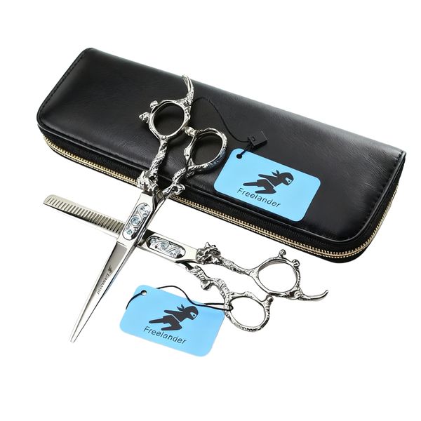 6 Inch Silver Hairdressing Scissors Salon Hybrid Haircutting Scissors