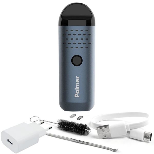 Anlerr Palmer Dry Herb Vaporizer(Grey) with Power Adapter