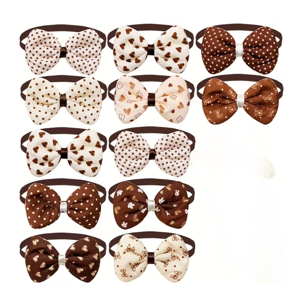 Pet Collars Bowties Set of 10