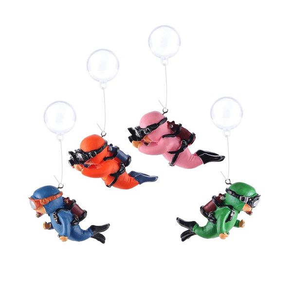4 Pack Float Diver Aquarium Ornaments Fish Tank, Home, Office