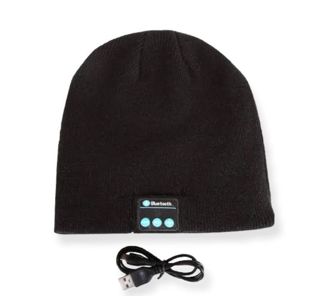 Bluetooth Earphone Beanie Cap Black