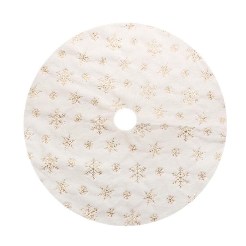 Martha Stewart Gold Sequin Snowflake Christmas Tree Skirt