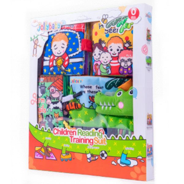 Jolly Baby Children Reading Training Suit Cloth book Set of 4