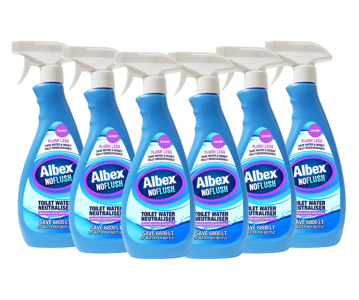 Albex Noflush Lavender Toilet Water Neutraliser 500ml (Pack of 6)