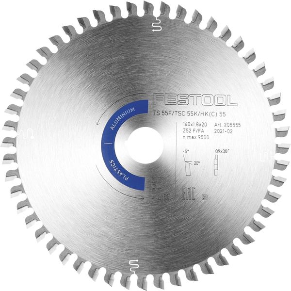 Festool Saw Blade Aluminium-Plastics Hw 160X1,8X