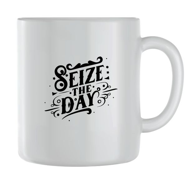 Seize day Coffee Mugs for Men Women Motivational Sayings Graphic Present116