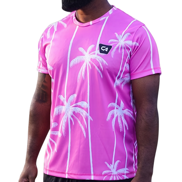 CA Padel Shirt - Pink Tropics