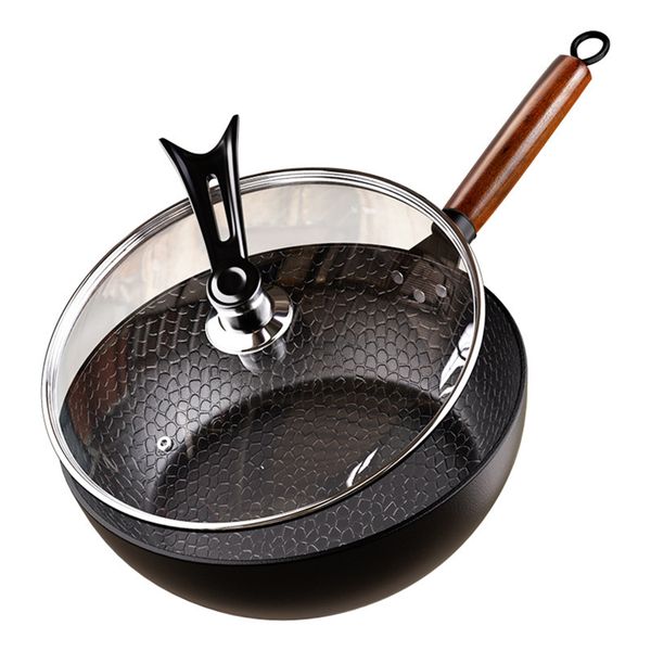 Hand Forged Hammered Wok Non-Stick Pan