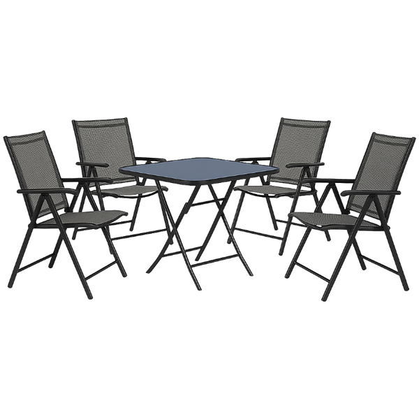 Outdoor Dining Set - Table 80x80 + 4 Chairs