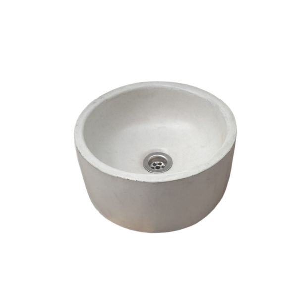 Ivory Round Bespoke Concrete Basin/Sink 30 x 30 x 13cm