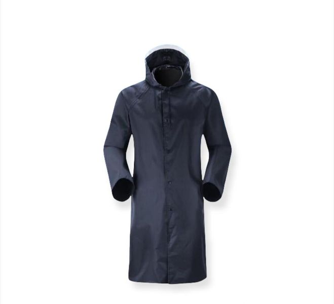 Long PVC Hooded Raincoat Top001