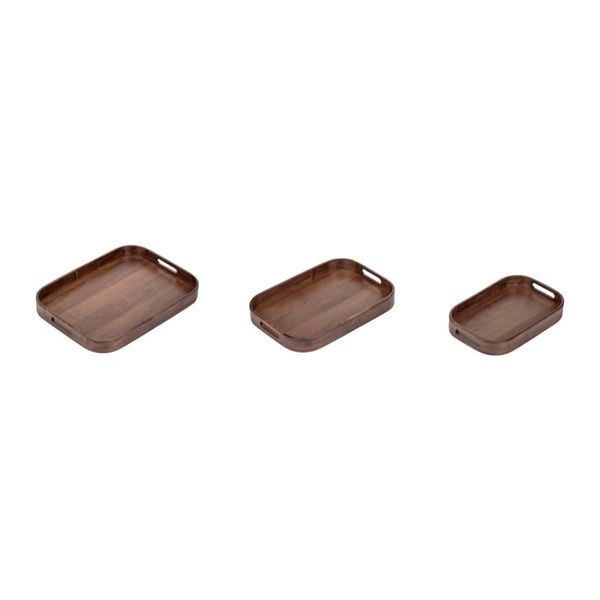 Desai 3 Piece Natural Bamboo Serving Tray