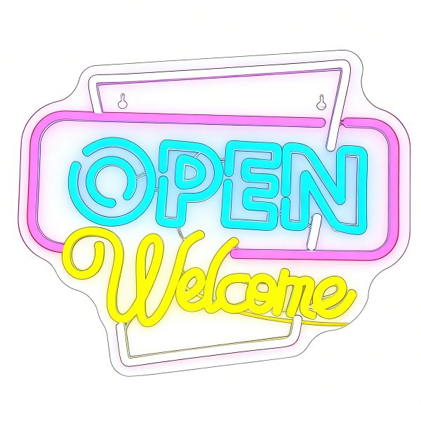 Open Welcome Neon Sign Open Led Sign Colorful Open Letter Neon Sign