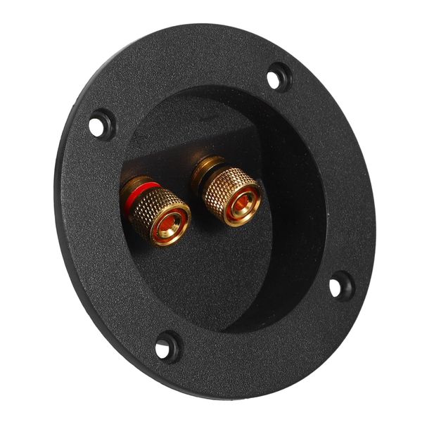 Round Speaker Terminal Box Pure Binding Post Connector for DIY &amp; Home Audi