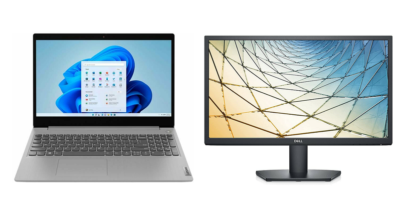 Lenovo IdeaPad 3 Core i3 8GB 512GB SSD &amp; Dell 22" FHD LED Monitor Combo