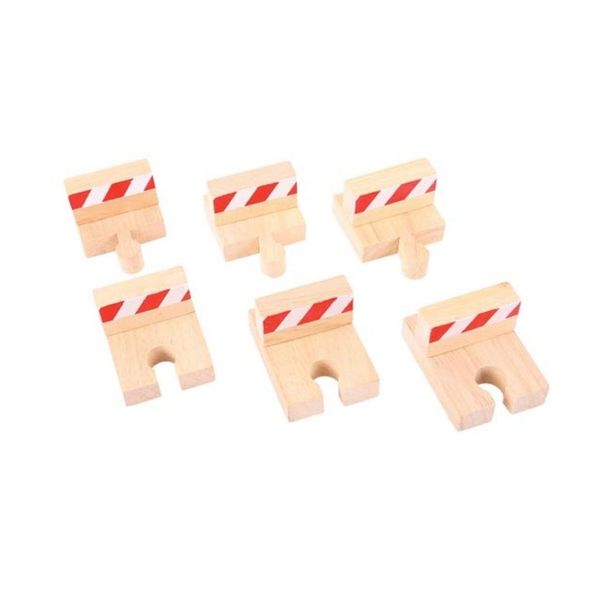BigJigs Rail- Rail Buffer Wooden Train Set Expansion Pack