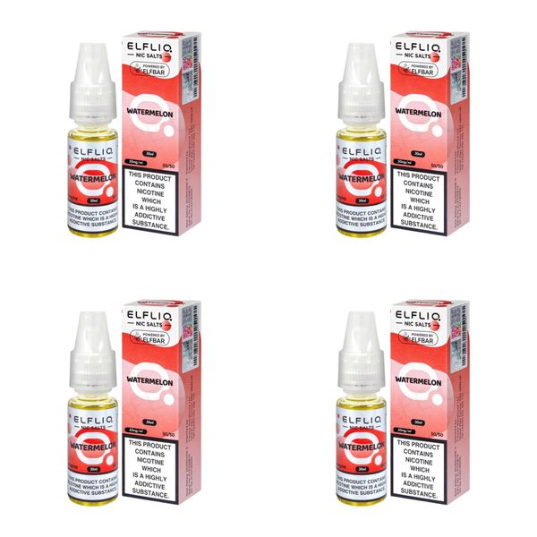 Elf Bar ELFLIQ E-Liquid 30ml Nic Salt 5% - Watermelon (Pack of 4)
