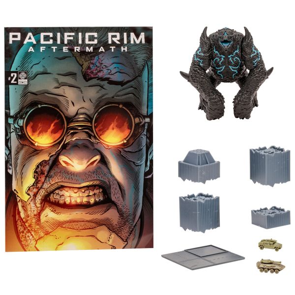 Kaiju WV1 Leatherback Figure With Pacific Rim Comic Book