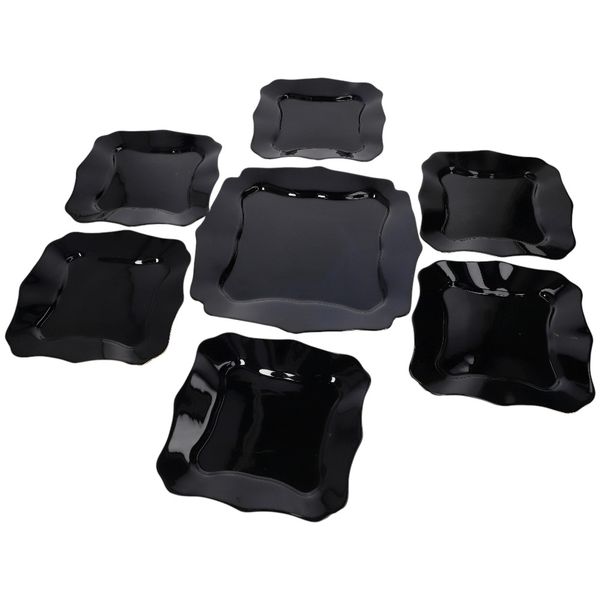 Danny Home Opal Glass Dessert Plate Set 7 Piece