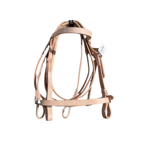 Farm No Bit 19mm Wide Leather Reins Bridle
