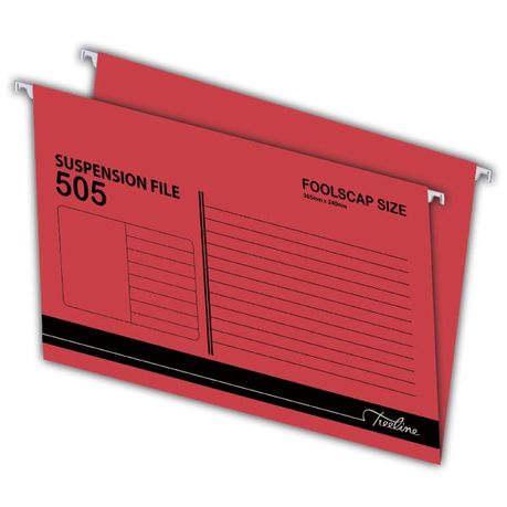 Treeline - Foolscap Suspension File Red 505 ,Box of 25 Image
