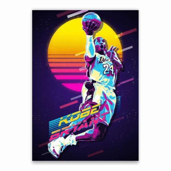 Kobe Bryant Colourful Poster - A1