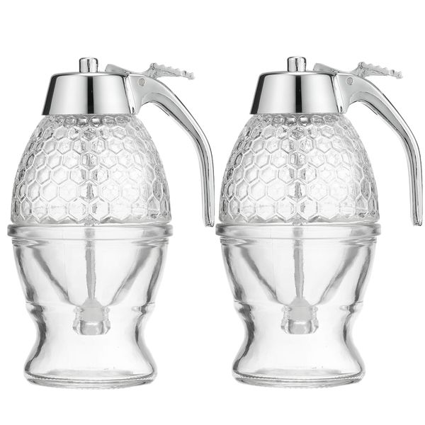 Honey Syrup Dispenser Plastic Honey Storage Potb Container Dispenser 2 Pcs