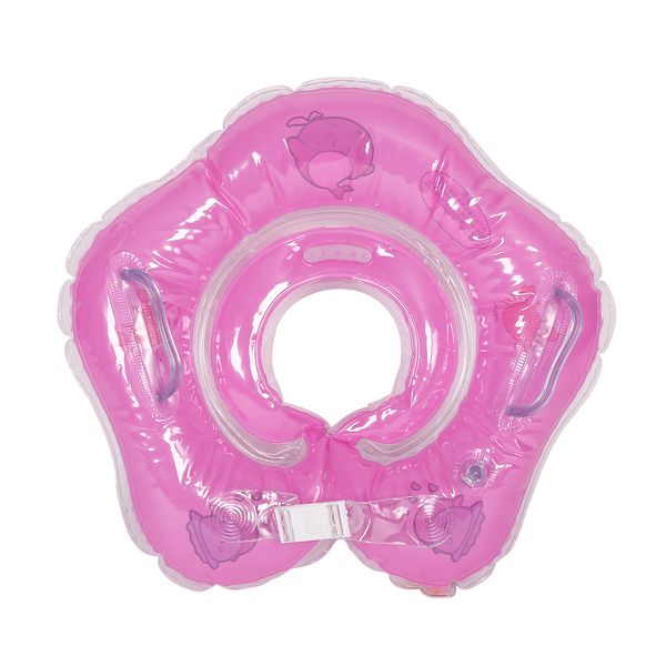 Baby Infant Swim Neck Float Ring Adjustable Bath Protection Pink