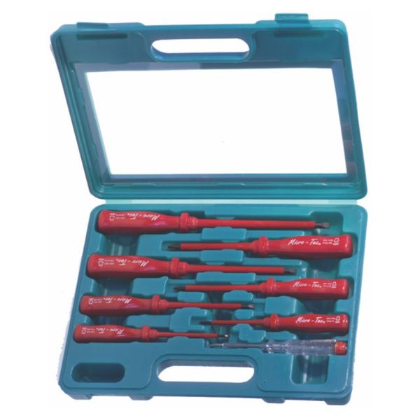 Micro-Tec - Screwdriver Set Electrician'S 8 Piece
