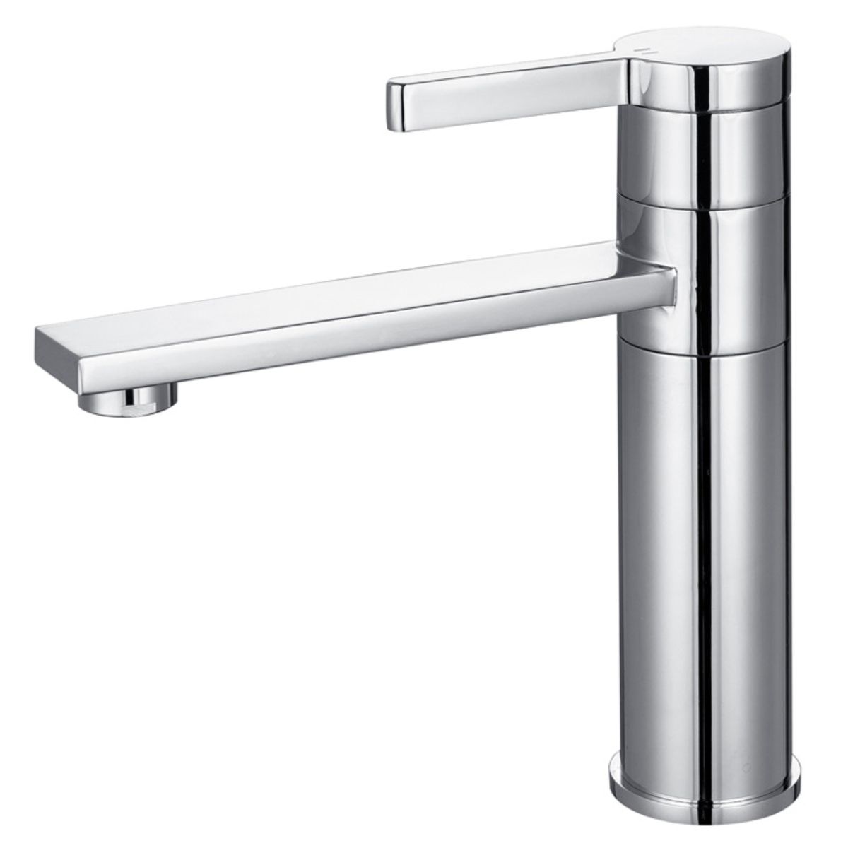Chrome Basin Tap Square Medium Modern Medium Length