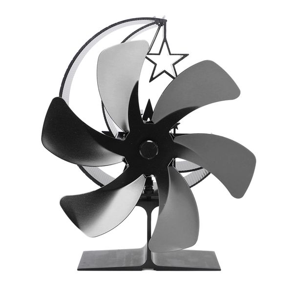 Half Moon Fan Fast Wind Circulation Six Blade Silver