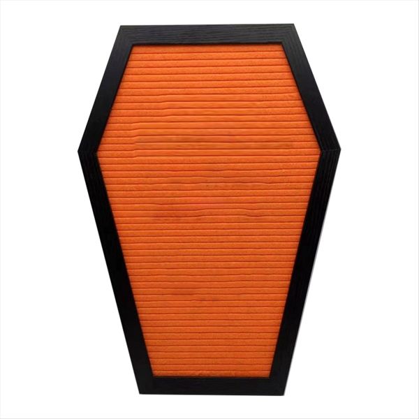 Coffin Letter Board Decoration Gothic Decor Spooky Gift Orange