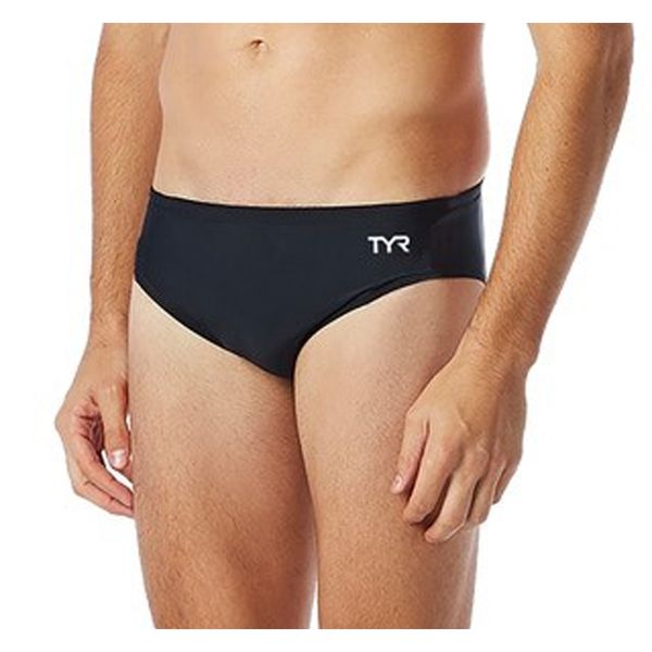 TYR Men's Solid Durafast Elite Racer Bathing Suit - Black