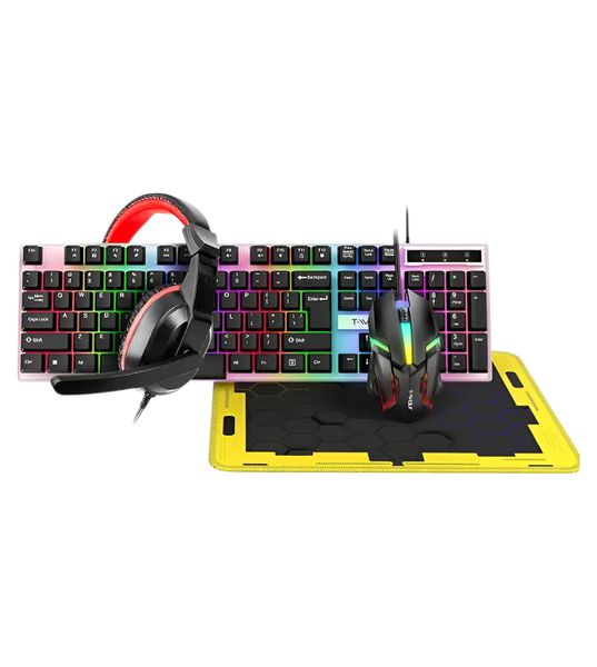 RGB 4-in-1 Gaming Combo - Keyboard, Mouse, Headset &amp; Mousepad