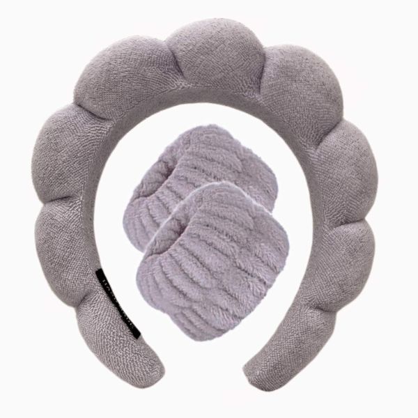 Fashionable Cloud Puff Bubble Headband with Wristband Set