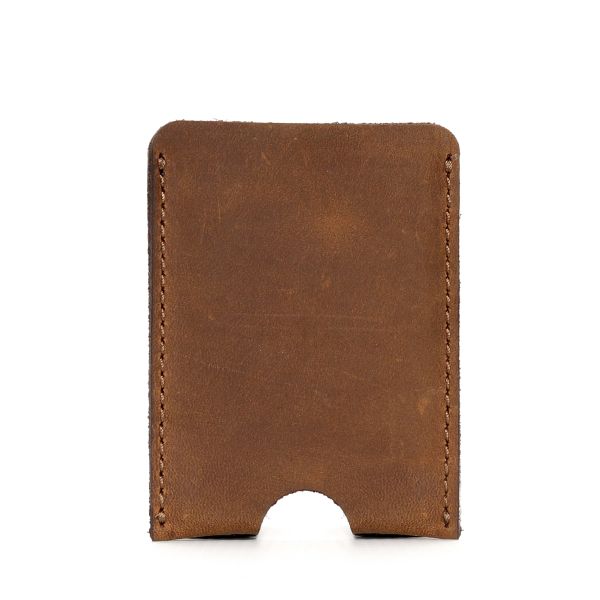 DAREhue - Ultra Slim Leather Card Holder - walnut brown